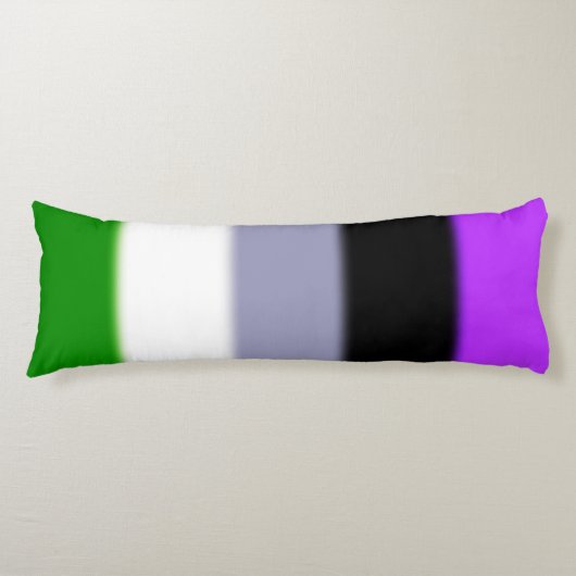 Falln Genderqueer Pride Flag Lichaamskussen (Voorkant)