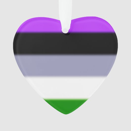 Falln Genderqueer Pride Flag Ornament (voorkant)