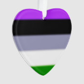 Falln Genderqueer Pride Flag Ornament (voorkant)
