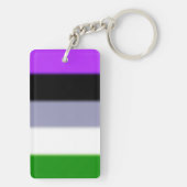 Falln Genderqueer Pride Flag Sleutelhanger (achterkant)
