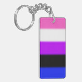 Falln GendervloeiPride Flag Sleutelhanger (Voorkant Links)