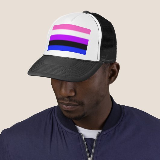 Falln GendervloeiPride Flag Trucker Pet (In situ)