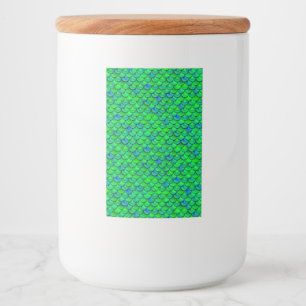Falln Green Blue Scales Voedselcontainer Etiket