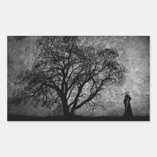 Falln Grim Reaper Oorspronkelijke art grenzen tuss Rechthoekige Sticker (Voorkant)