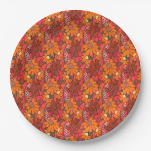 Falln Groovy Flowers Papieren Bordje