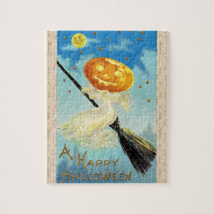 Falln Happy Halloween Pumpkin Witch Legpuzzel