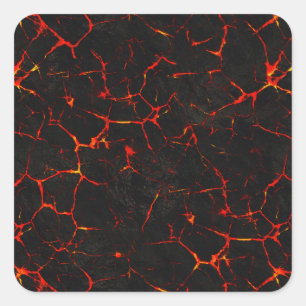 Falln Hot Lava Vierkante Sticker