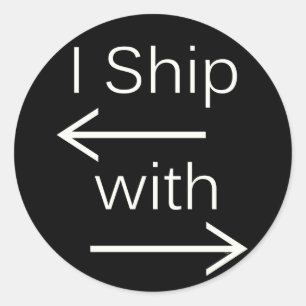 Falln Ik verscheep het (u kiest achtergrondkleur!) Ronde Sticker