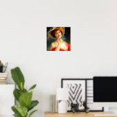 Falln Lady in Red Poster (Thuiskantoor)