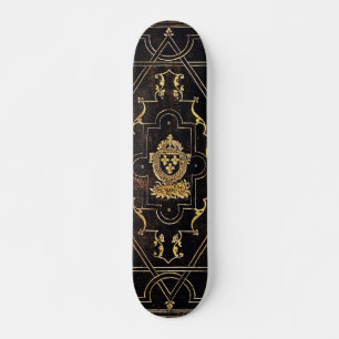 Falln  leder en goud skateboard