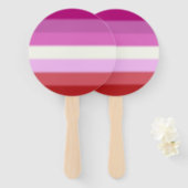 Falln Lesbian Pride Flag Handwaaier (Voorkant en achterkant)