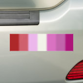 Falln Lesbian Pride Flag versie 2 Bumpersticker (Op auto)