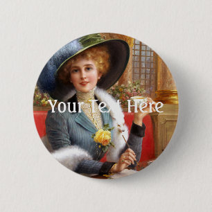 Falln letters en thee ronde button 5,7 cm