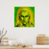Falln Male Forest Elf Poster (Keuken)