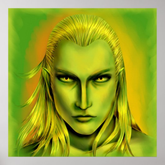 Falln Male Forest Elf Poster (Voorkant)