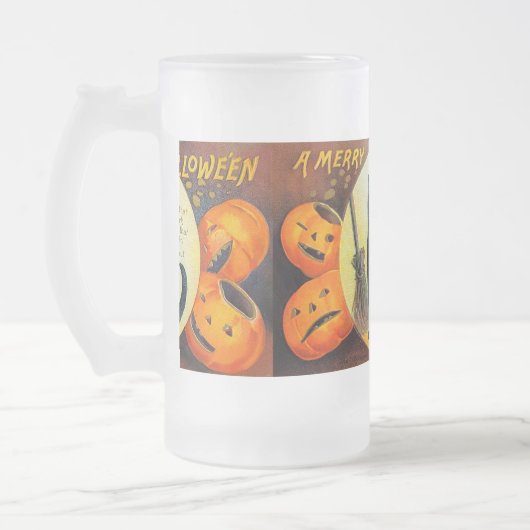 Falln Merry Halloween Cat Matglas Bierpul (Links)