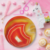 Falln Oranje Agate Papieren Bordje (Feest)