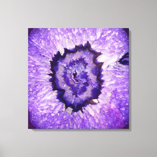 Falln Paarse Agate Geode Canvas Afdruk (Voorkant)