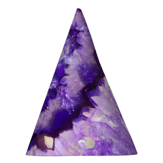 Falln Paarse Agate Geode Feesthoedjes (Rechts)