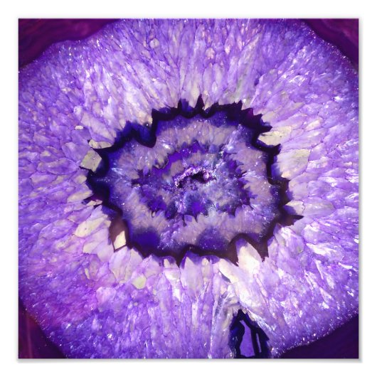 Falln Paarse Agate Geode Foto Afdruk (Voorkant)