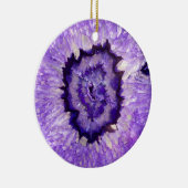 Falln Paarse Agate Geode Keramisch Ornament (Rechts)