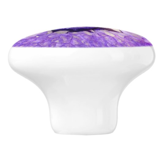 Falln Paarse Agate Geode Keramische Knop (Zijkant)