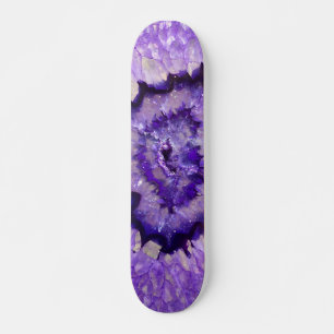 Falln Paarse Agate Geode Skateboard