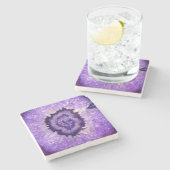 Falln Paarse Agate Geode Stenen Onderzetter (Zijkant)