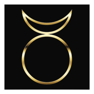 Falln Pagan Horned God Symbol Foto Afdruk