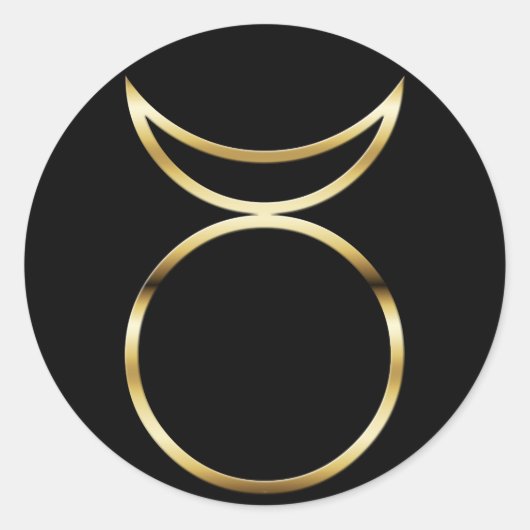 Falln Pagan Horned God Symbol Ronde Sticker (Voorkant)