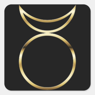 Falln Pagan Horned God Symbol Vierkante Sticker