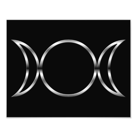 Falln Pagan Triple Goddess Symbol Foto Afdruk (Voorkant)