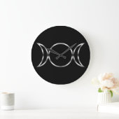 Falln Pagan Triple Goddess Symbol Grote Klok (Huis)
