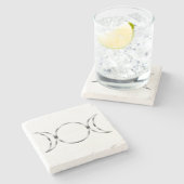 Falln Pagan Triple Goddess Symbol Stenen Onderzetter (Zijkant)