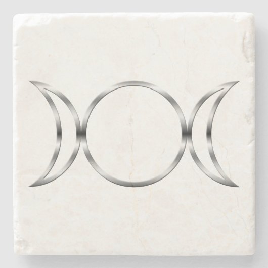 Falln Pagan Triple Goddess Symbol Stenen Onderzetter (Voorkant)