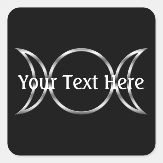 Falln Pagan Triple Goddess Symbol Vierkante Sticker (Voorkant)