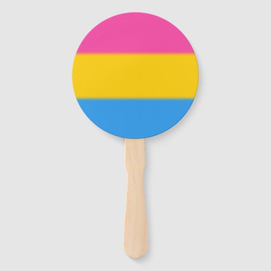 Falln Pansexual Pride Flag Handwaaier (Voorkant)