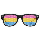 Falln Pansexual Pride Flag Retro Zonnebril (Voorkant)