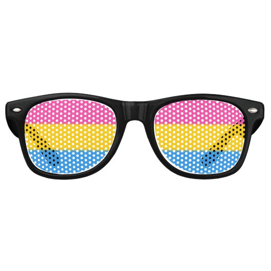Falln Pansexual Pride Flag Retro Zonnebril (Voorkant)