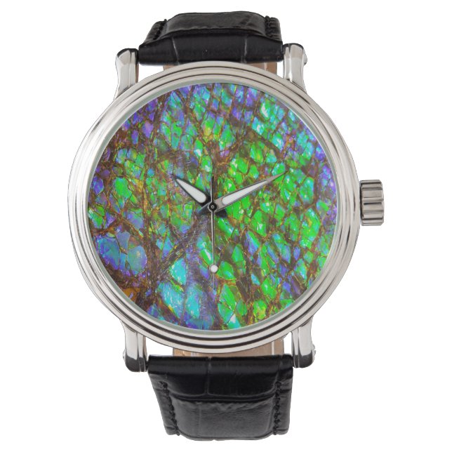 Falln Peacock Ammolite Horloge (Voorkant)