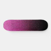 Falln Pink & Black Glitter Gradiënt Skateboard (Horizontaal)