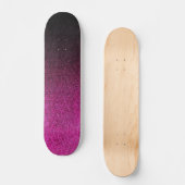 Falln Pink & Black Glitter Gradiënt Skateboard (Voorkant)