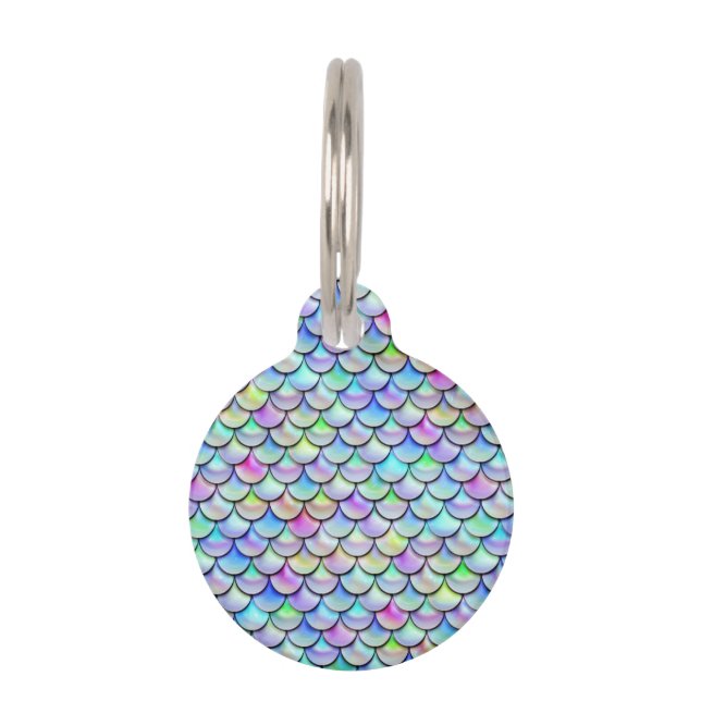 Falln Rainbow Bubble Mermaid Scales Huisdierpenning (Voorkant)