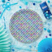Falln Rainbow Bubble Mermaid Scales Papieren Bordje (Feest)