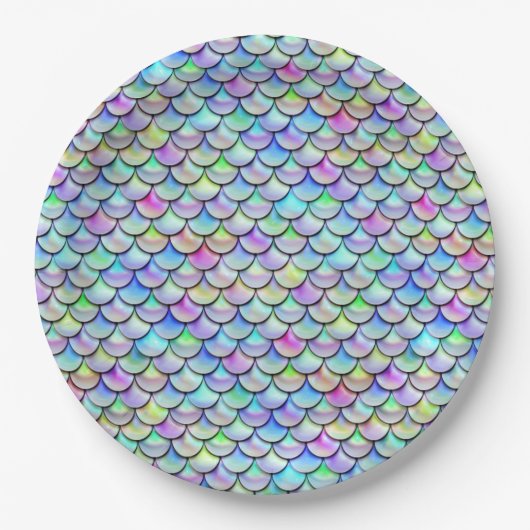 Falln Rainbow Bubble Mermaid Scales Papieren Bordje (Voorkant)