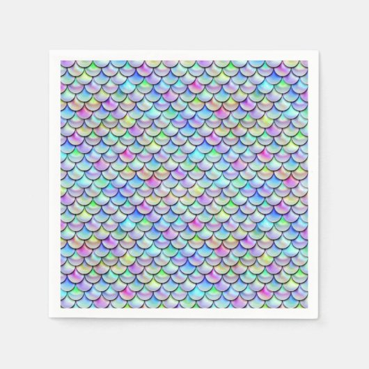 Falln Rainbow Bubble Mermaid Scales Servetten (Voorkant)