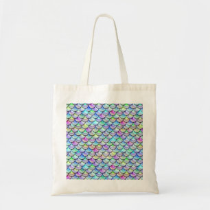 Falln Rainbow Bubble Mermaid Scales Tote Bag