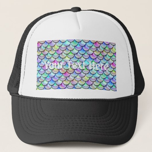 Falln Rainbow Bubble Mermaid Scales Trucker Pet (Voorkant)