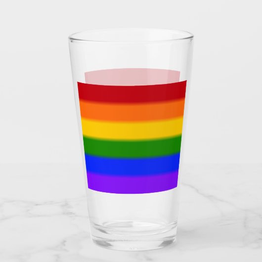Falln Rainbow Gay Pride Flag Glas (Voorkant)