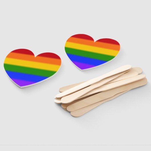 Falln Rainbow Gay Pride Flag Handwaaier (Niet-gemonteerd)